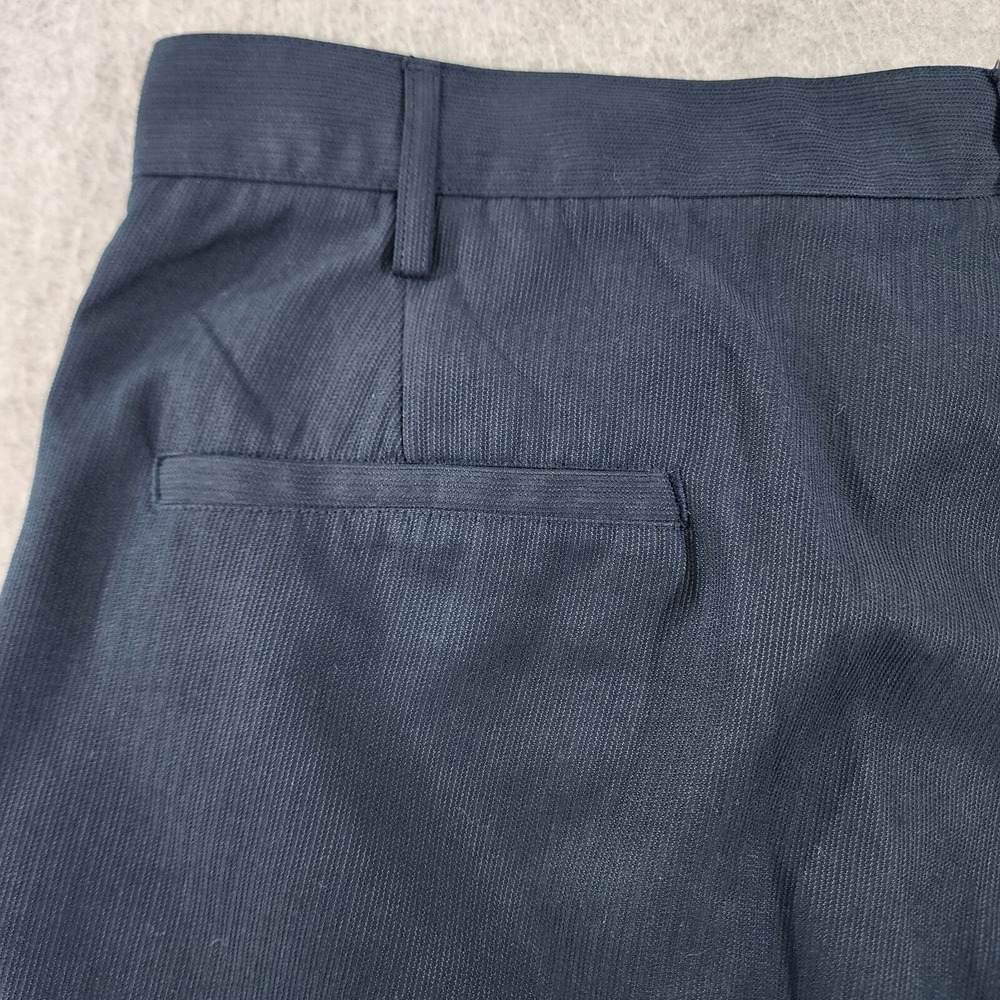 Nike Golf Shorts Men 37x9 Navy Blue Dri-Fit Bermuda Pleated Ribbed 186264 Tag 38 - Picture 9 of 15